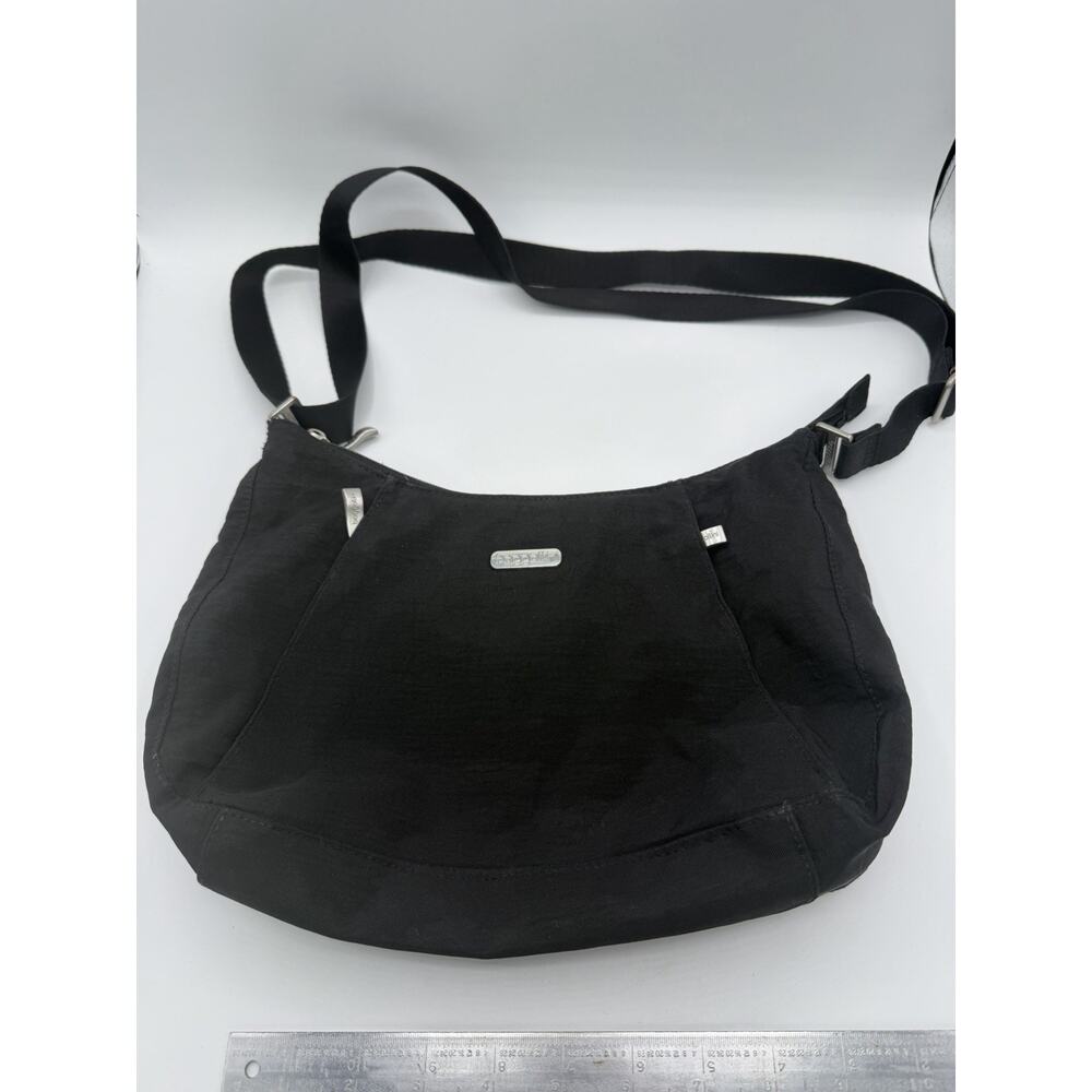 Baggallini Essential Hobo Crossbody Medium Size 10”x8” Black Travel Bag Used